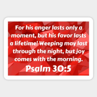 Bible Verse Psalm 30:5 Sticker